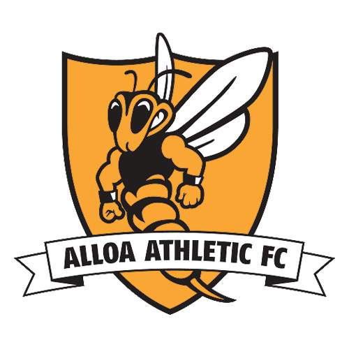 Logo Alloa Athletic dan Falkirk sebelum bertanding