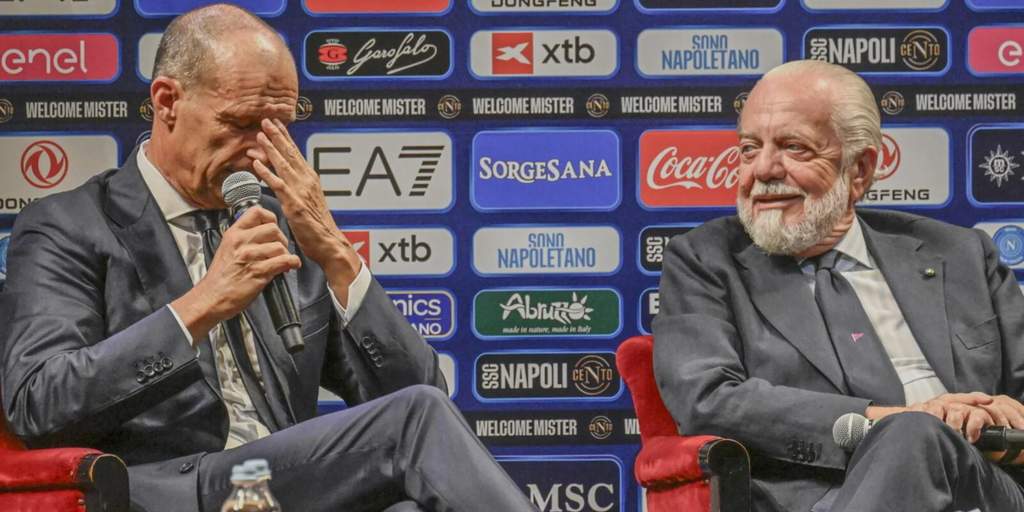 Drama dan Air Mata Max Allegri Saat Presentasi Bersama Napoli di San Carlo
