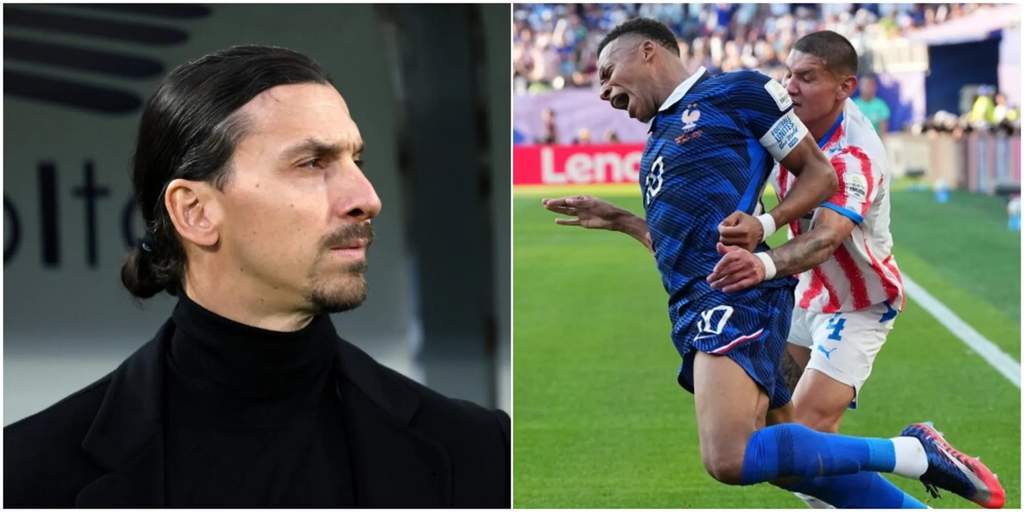 Zlatan Ibrahimovic saat memberikan komentar terkait pertandingan Prancis melawan Paraguay di Piala Dunia