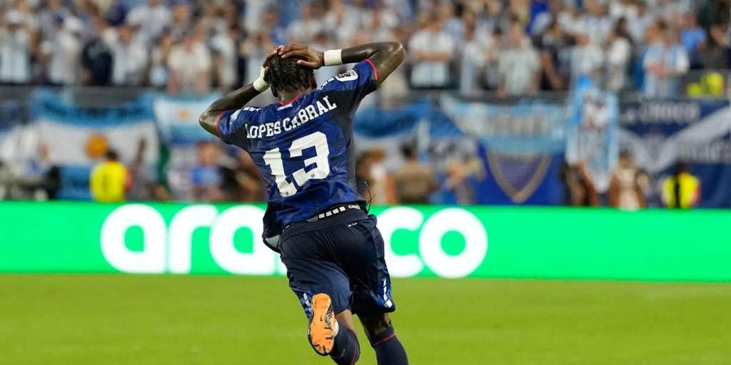 Selebrasi emosional Sidny Lopes Cabral setelah mencetak gol ke gawang Argentina di Piala Dunia 2026