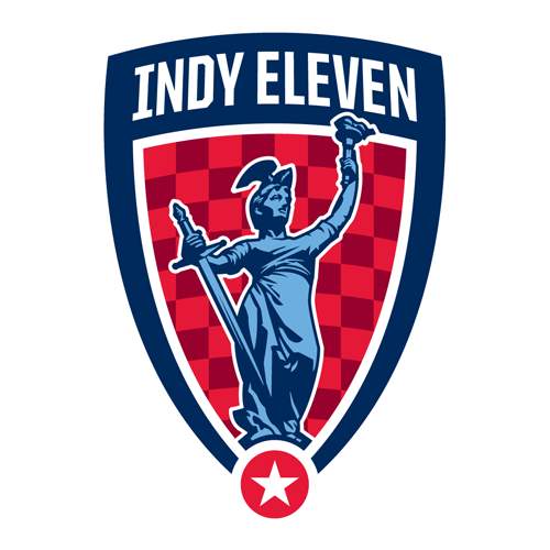 Logo Indy Eleven dan Charleston Battery sebelum bertanding