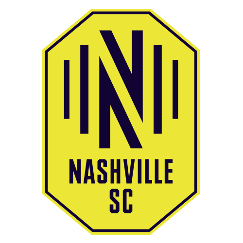 Logo Nashville SC dan Atlanta United FC sebelum bertanding