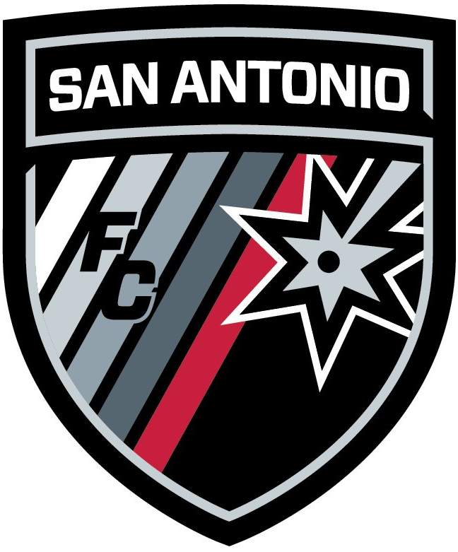 Logo San Antonio FC dan Monterey Bay sebelum bertanding