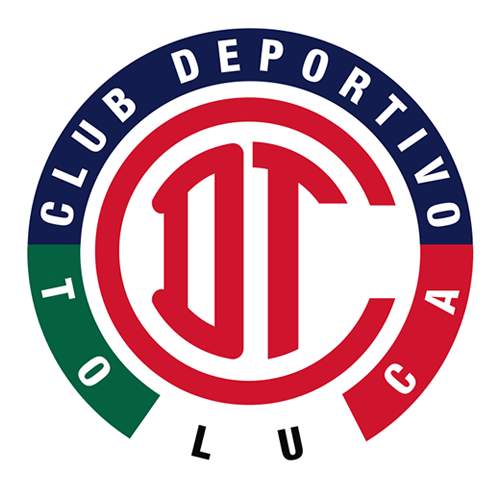 Logo Toluca dan Pumas UNAM sebelum bertanding